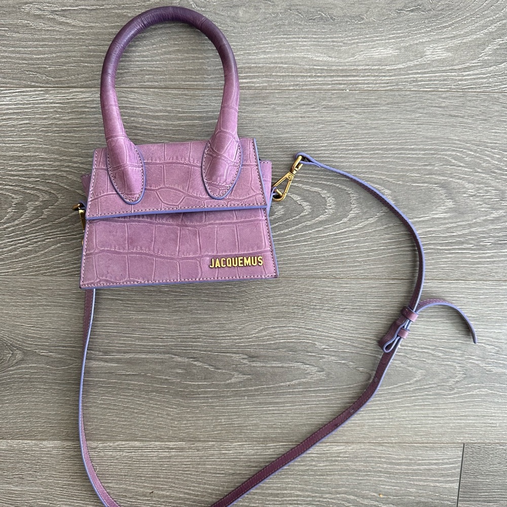 RARE Jacquemus Chiquito Moyen purple suede purse - Picture 2 of 10